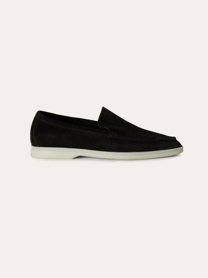 Raffinerede Sorte loafers i ruskind