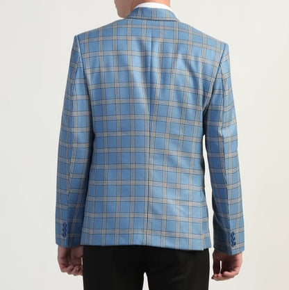 Herre ternet slim fit blazer