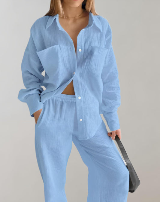 Ensfarvet loungesæt til kvinder