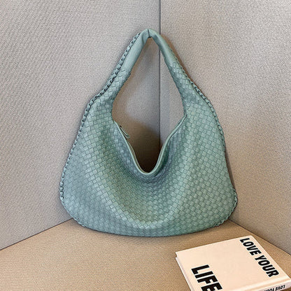 Retro vævet skuldertaske