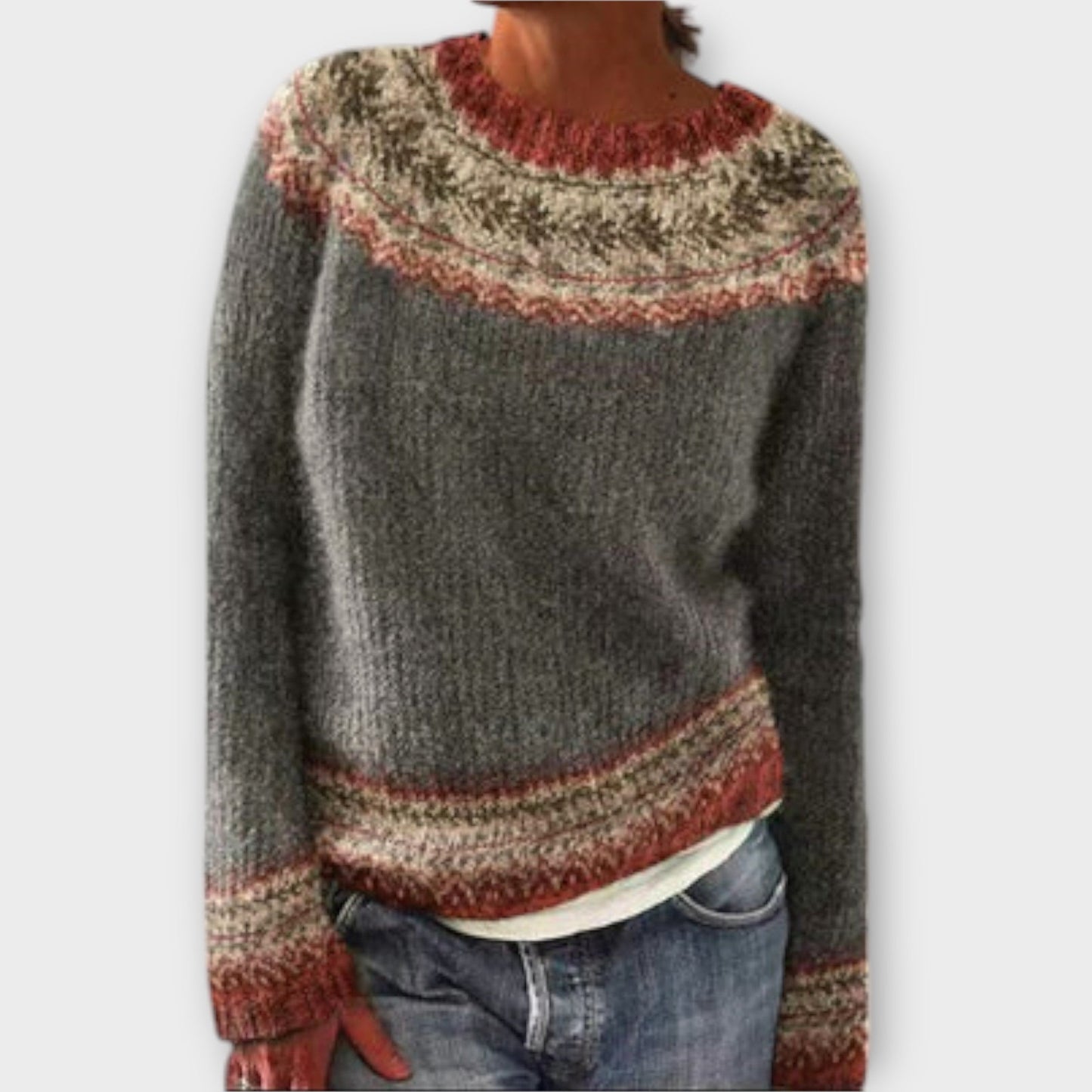 Vintage striktrøje til damer