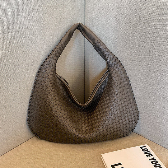 Retro vævet skuldertaske