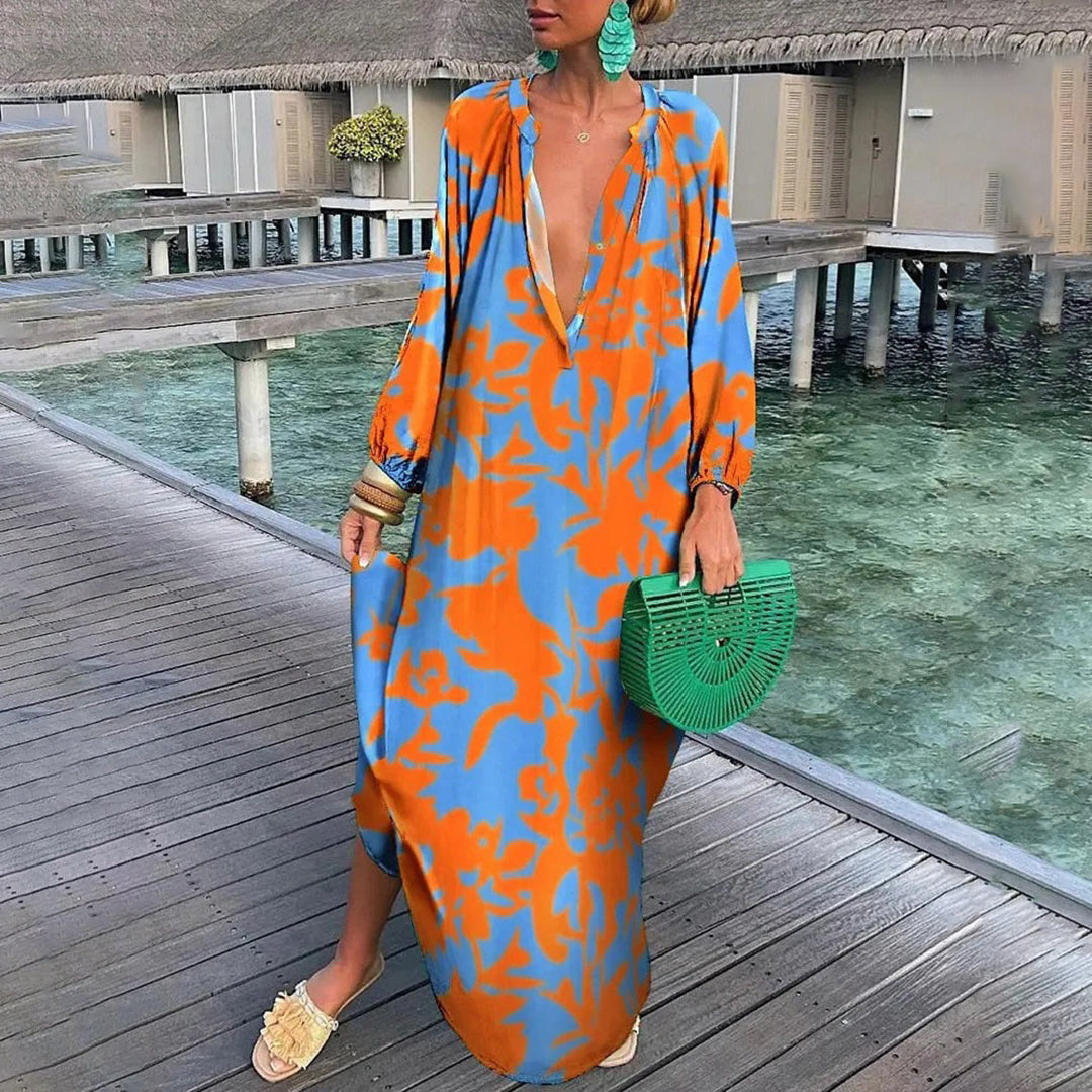 Levende kaftan maxikjole
