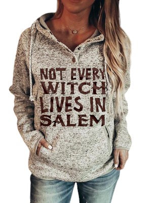 Komfortabel hættetrøje med iøjnefaldende print til kvinder