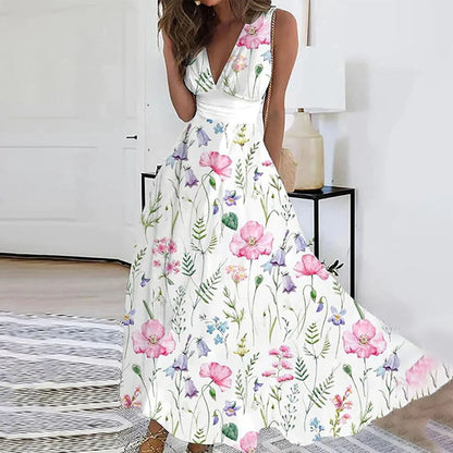 Elegant blomstret kjole