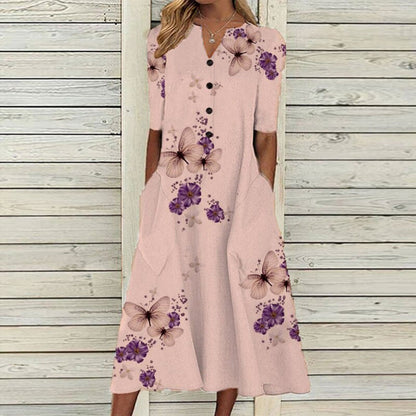 Blomstret kjole