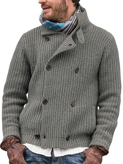 Strikket vintage-cardigan til mænd