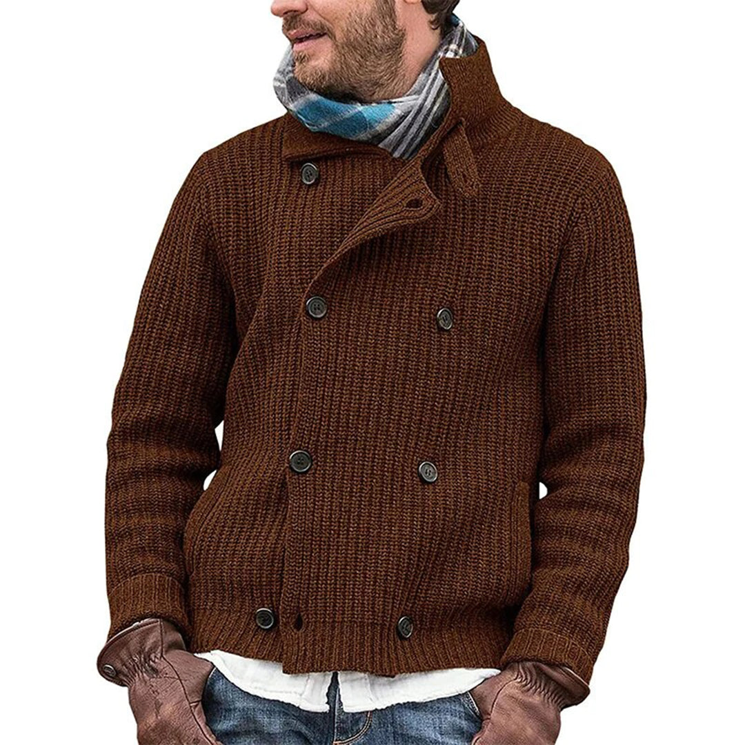 Strikket vintage-cardigan til mænd