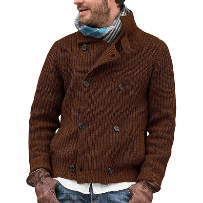 Strikket vintage-cardigan til mænd