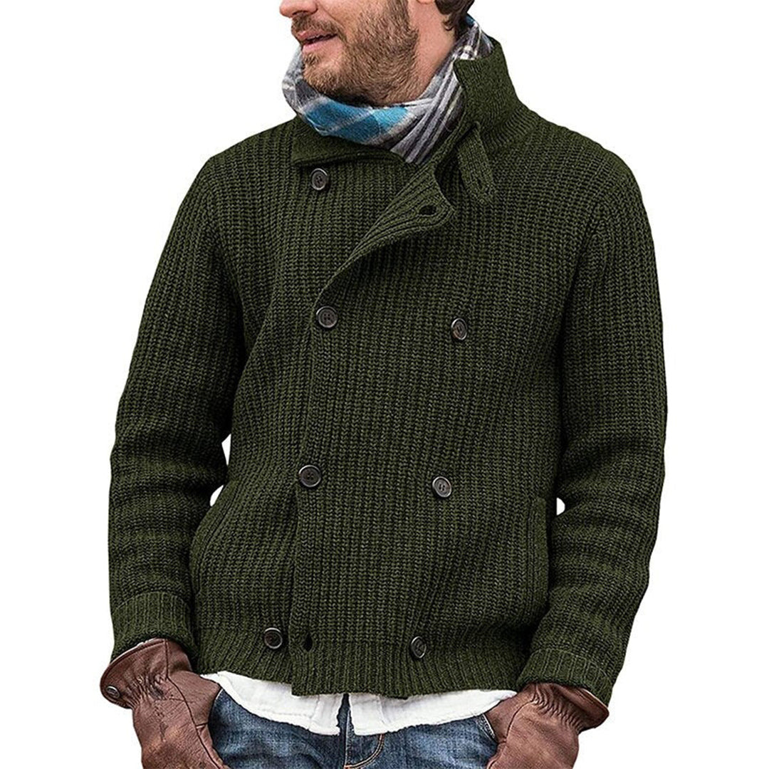 Strikket vintage-cardigan til mænd