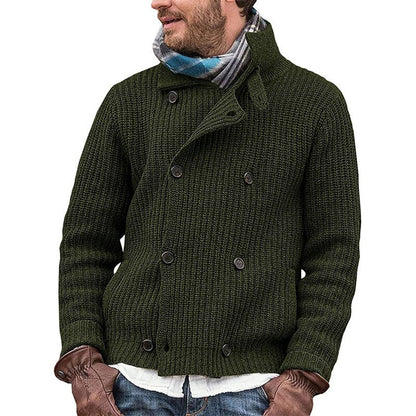 Strikket vintage-cardigan til mænd
