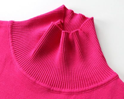 Strikket rullekravesweater til kvinder