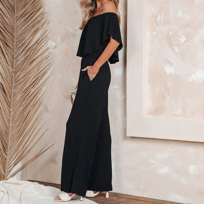 Jumpsuit uden skuldre i toscansk stil til kvinder