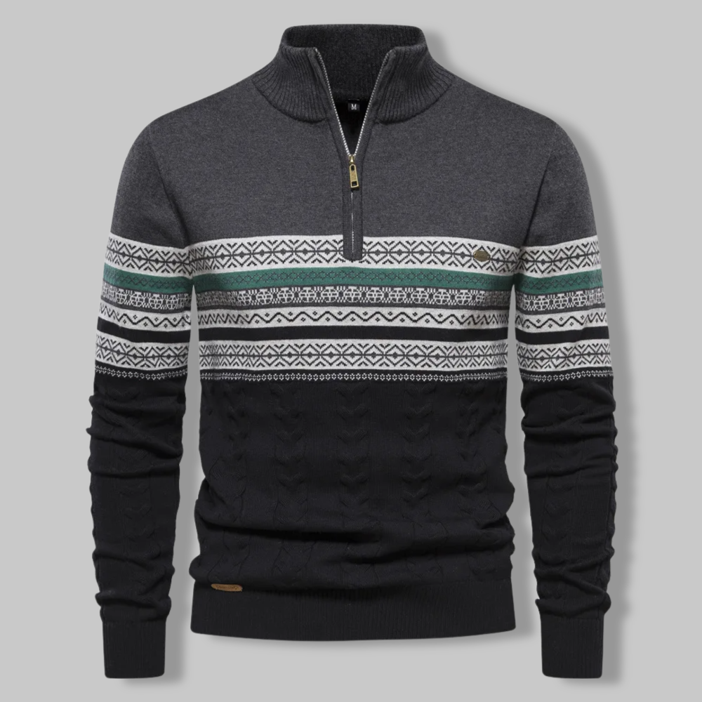 Alpina-sweater med lynlås til mænd
