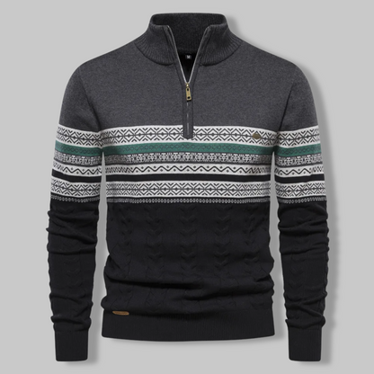 Alpina-sweater med lynlås til mænd