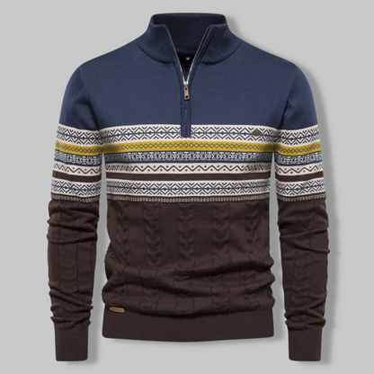 Alpina-sweater med lynlås til mænd