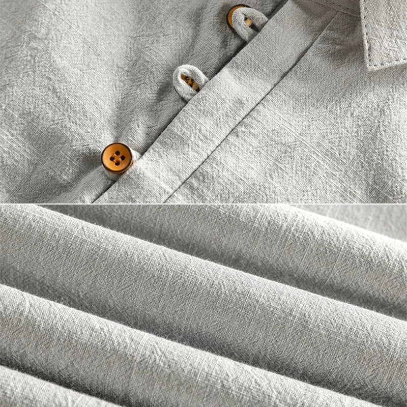 Enkel og elegant poloshirt i bomuldslinned til mænd