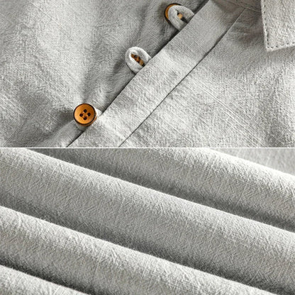 Enkel og elegant poloshirt i bomuldslinned til mænd