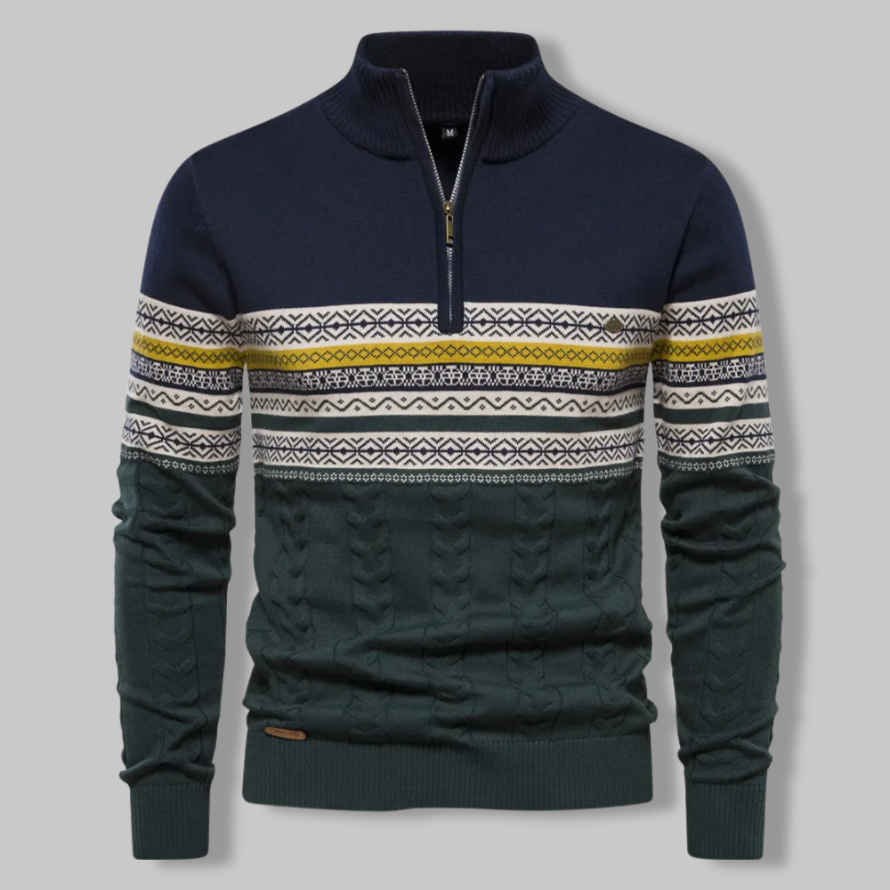 Alpina-sweater med lynlås til mænd