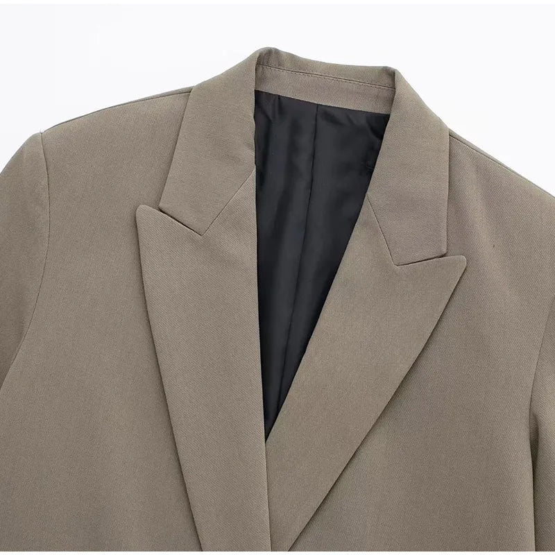 Stilfuld blazer i overstørrelse til kvinder