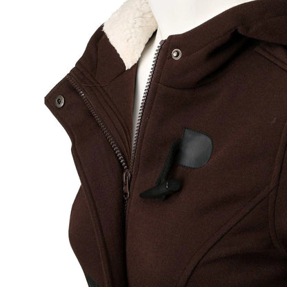 Hættetrøje i fårepels vindtæt jakke