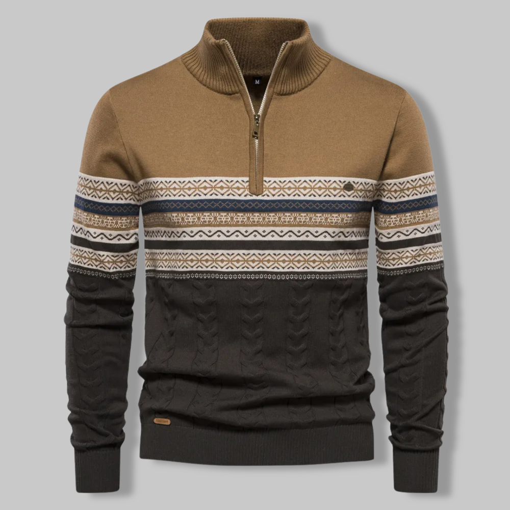 Alpina-sweater med lynlås til mænd