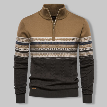 Alpina-sweater med lynlås til mænd