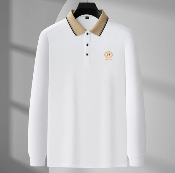 Luksus langærmet poloshirt til mænd