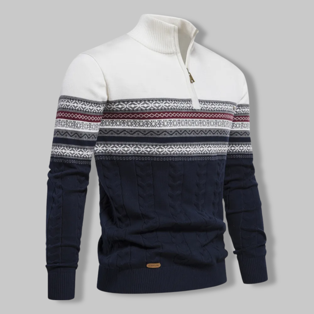 Alpina-sweater med lynlås til mænd