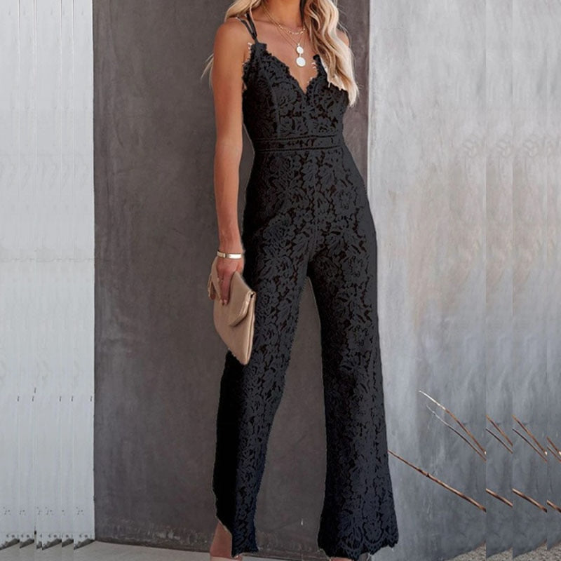 Lang blonde-jumpsuit til stilfuld sommer til kvinder