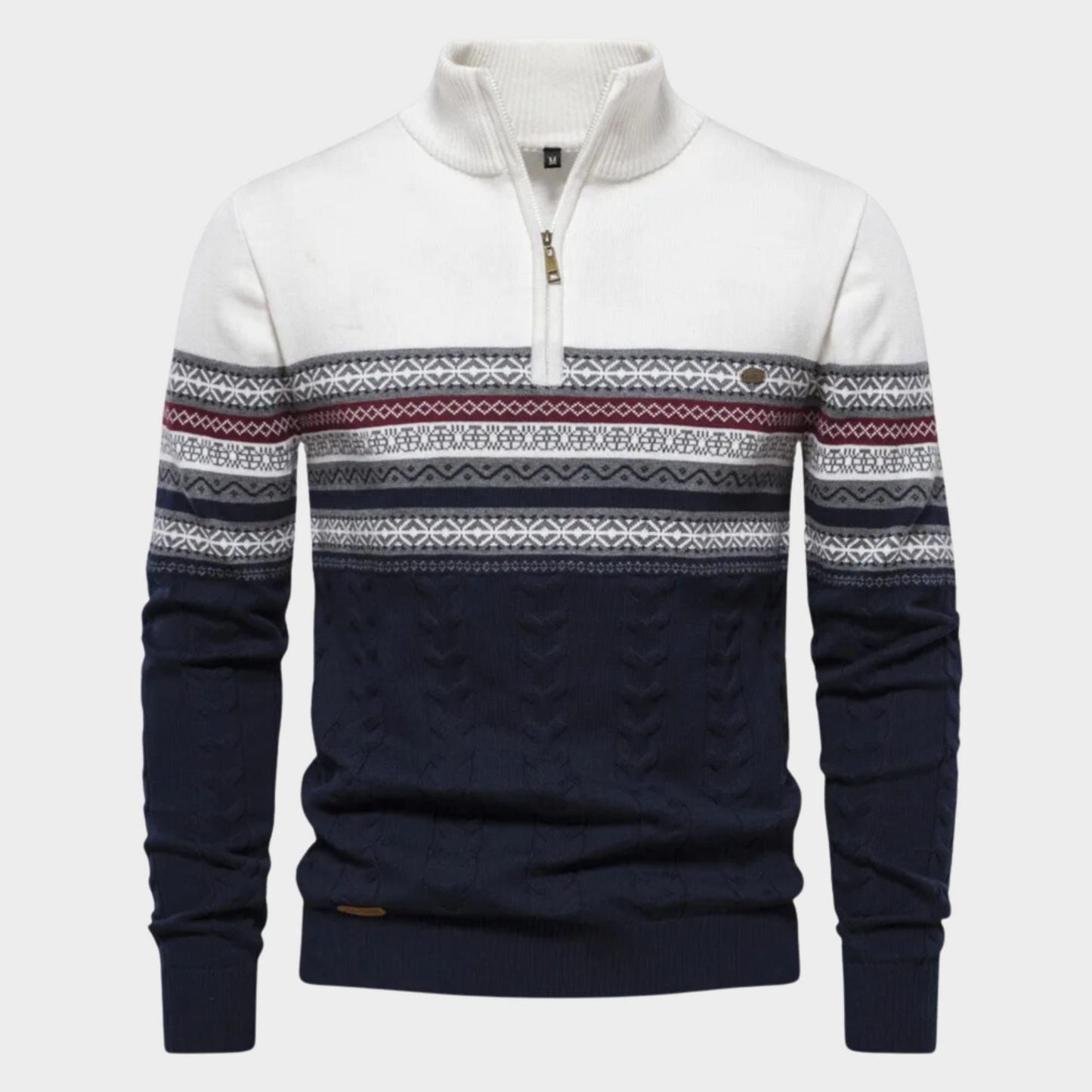 Alpina-sweater med lynlås til mænd