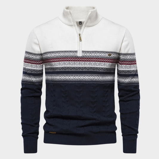 Alpina-sweater med lynlås til mænd