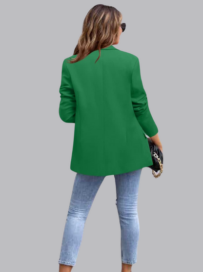 Trendy grøn blazer til kvinder