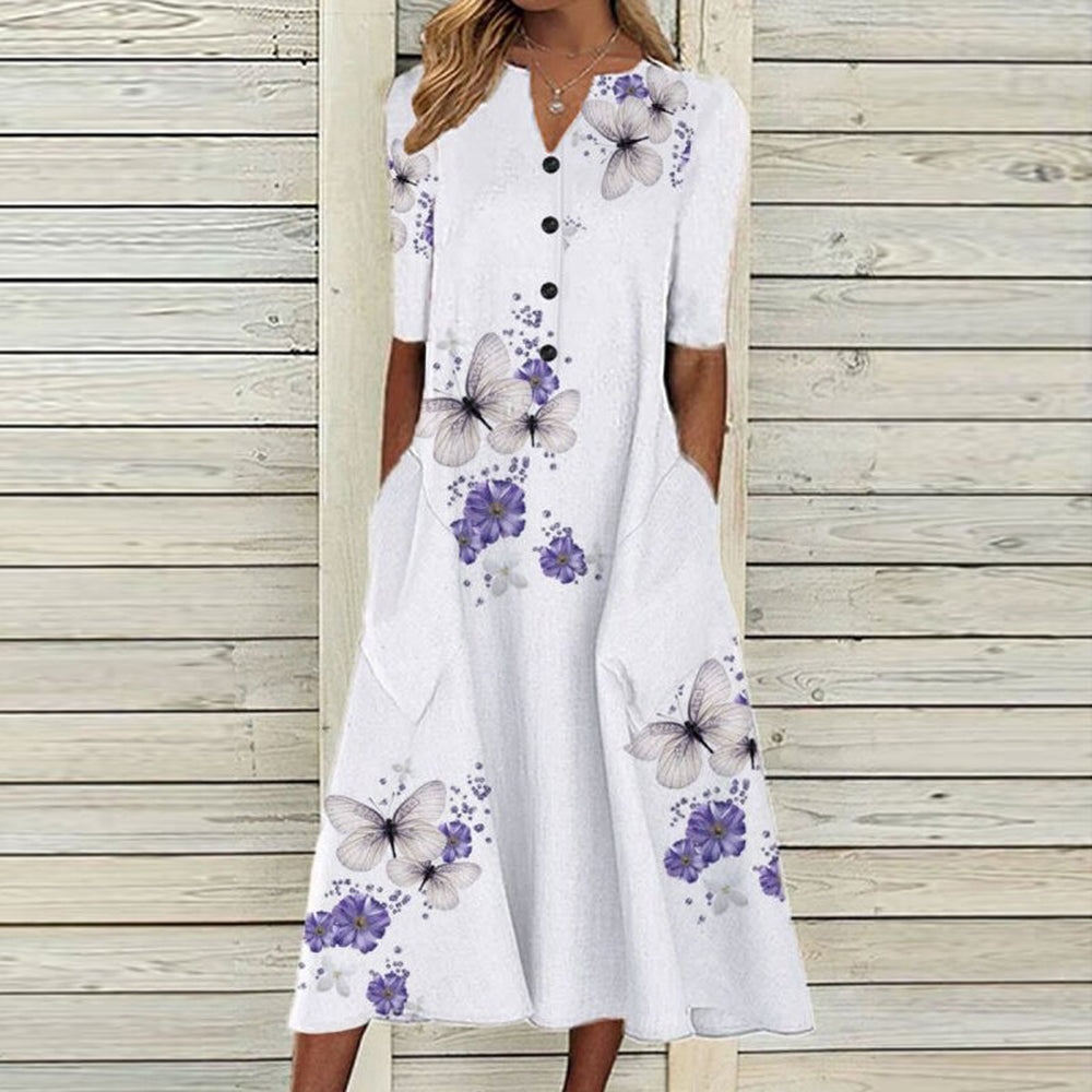 Blomstret kjole
