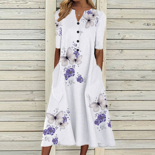 Blomstret kjole