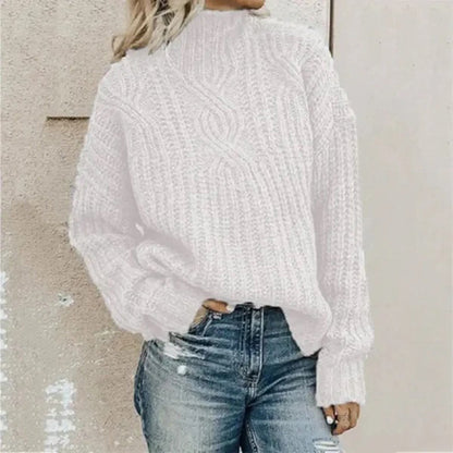 Strikket rullekrave-sweater
