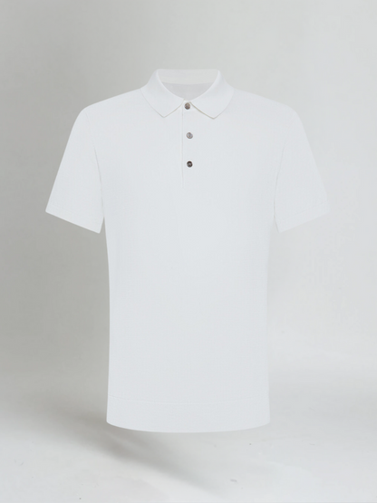 Premium hvid herre-polo