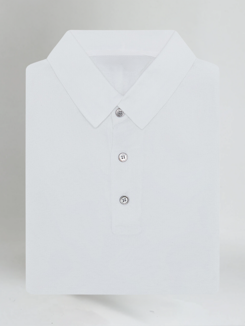 Premium hvid herre-polo
