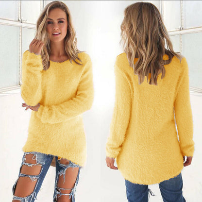 Blød bomuldsstrikket oversize sweater