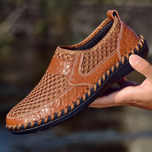 Åndbare loafers til mænd