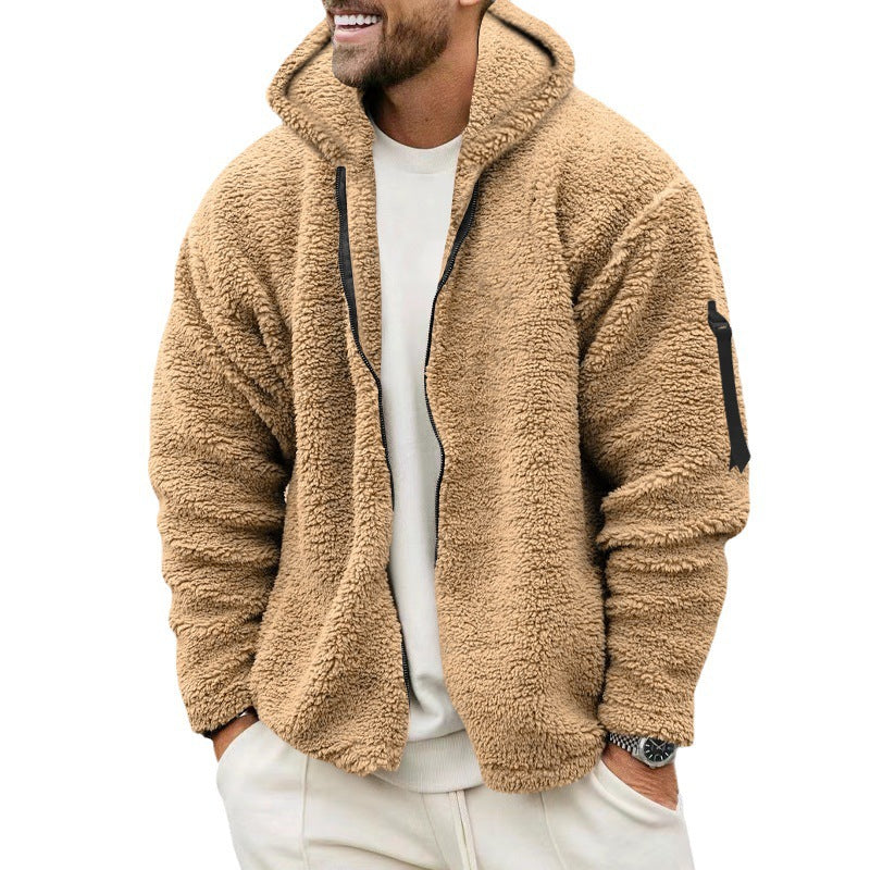 Fluffy fleecejakke til mænd
