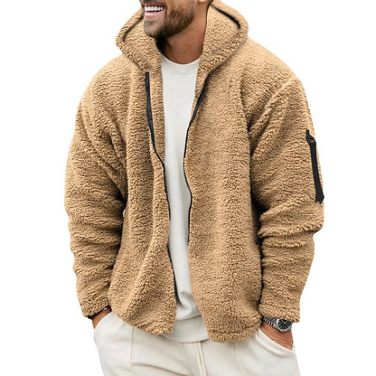 Fluffy fleecejakke til mænd