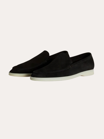 Raffinerede Sorte loafers i ruskind