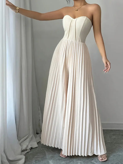 Elegant stropløs jumpsuit til kvinder