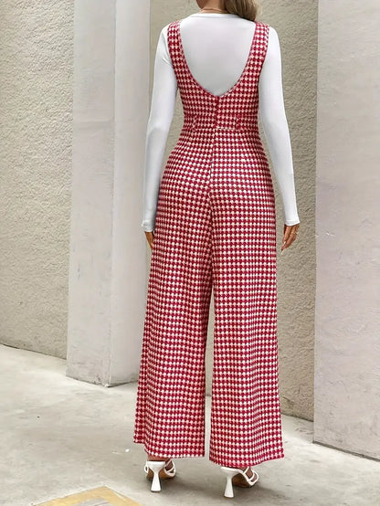 Elegant jumpsuit med brede ben til kvinder