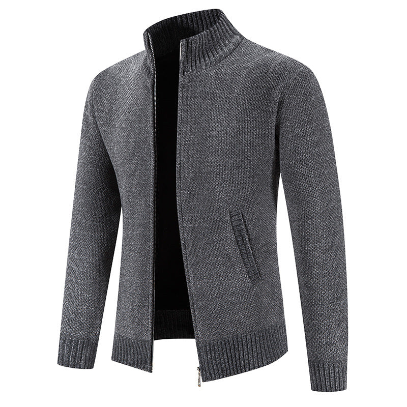 Strikket sweaterjakke til mænd Vintertøj