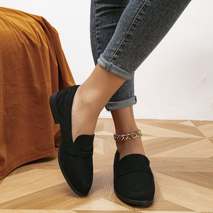 Slip-on-loafers i ruskind til kvinder