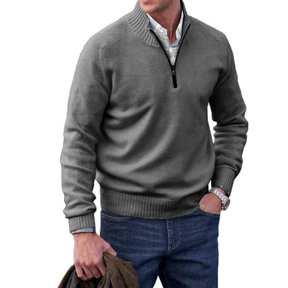 Kashmir-sweater med col til mænd Vintertøj