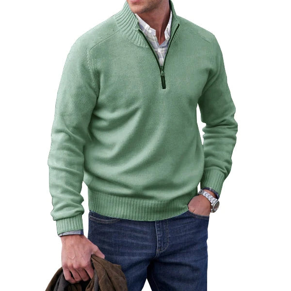 Kashmir-sweater med col til mænd Vintertøj