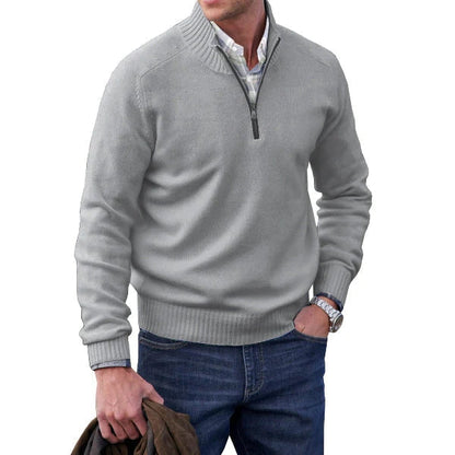 Kashmir-sweater med col til mænd Vintertøj